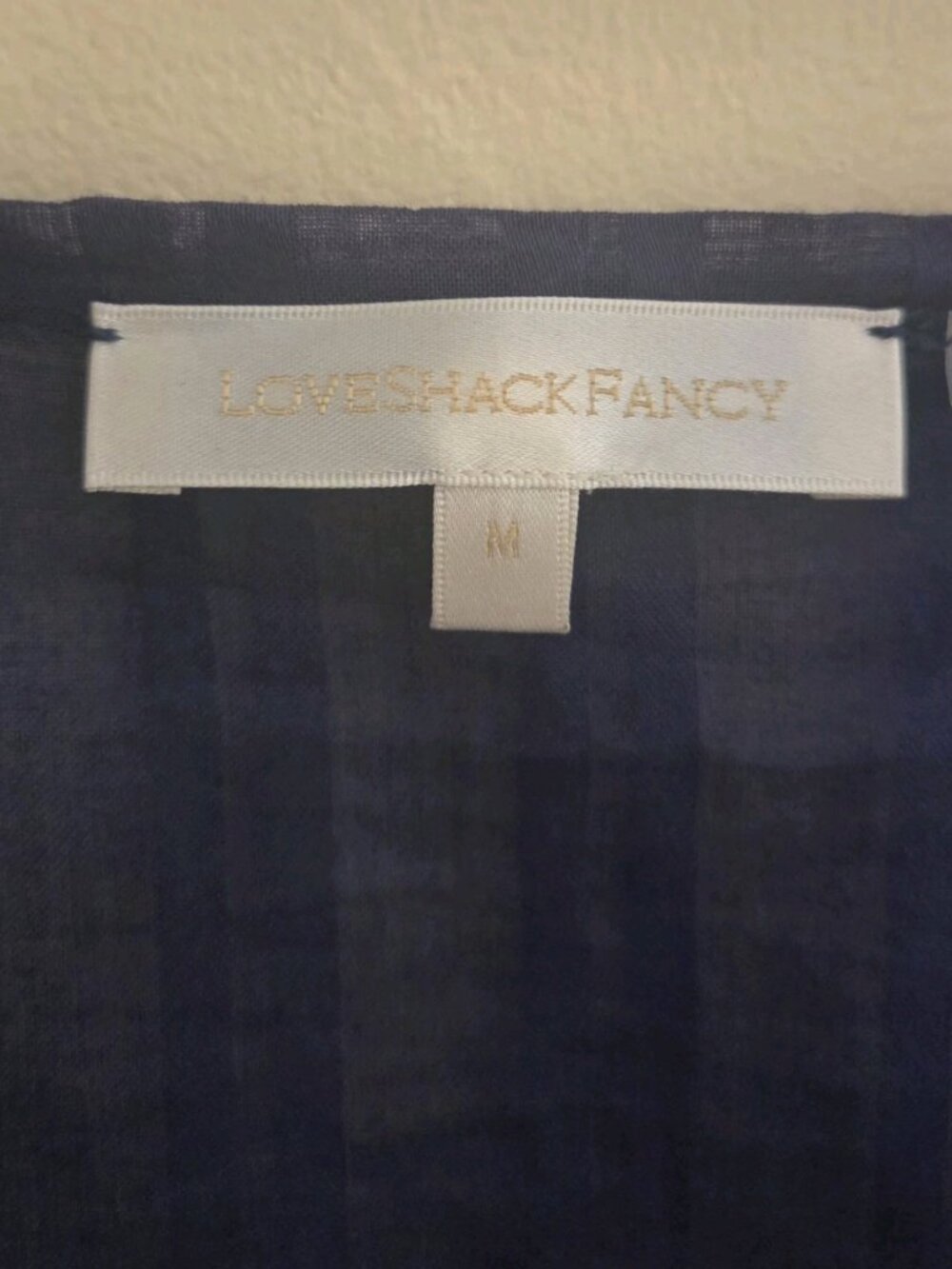 LoveShackFancy Embroidered Cotton Blouse – Blue (Size M) - Picture 9 of 9